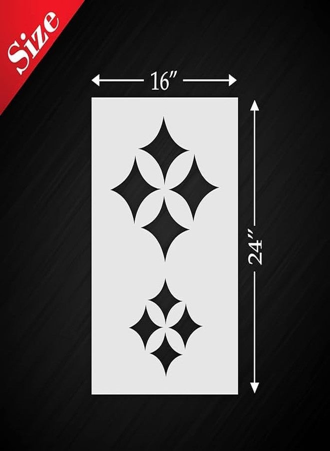 StenCart Star Effect Pack of 4 Reusable Wall Stencil for Wall Painting Home Wall Decoration(16 inch x 24 inch)-Suitable for Room Decor,Ceiling and Floors Stencil - Image 2